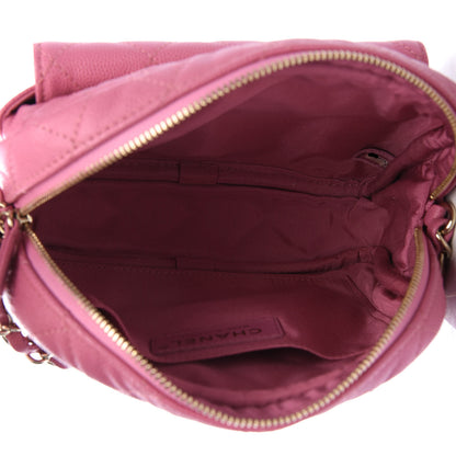 Chanel Caviar Quilted CC Day Camera Case Pink 4 of 11