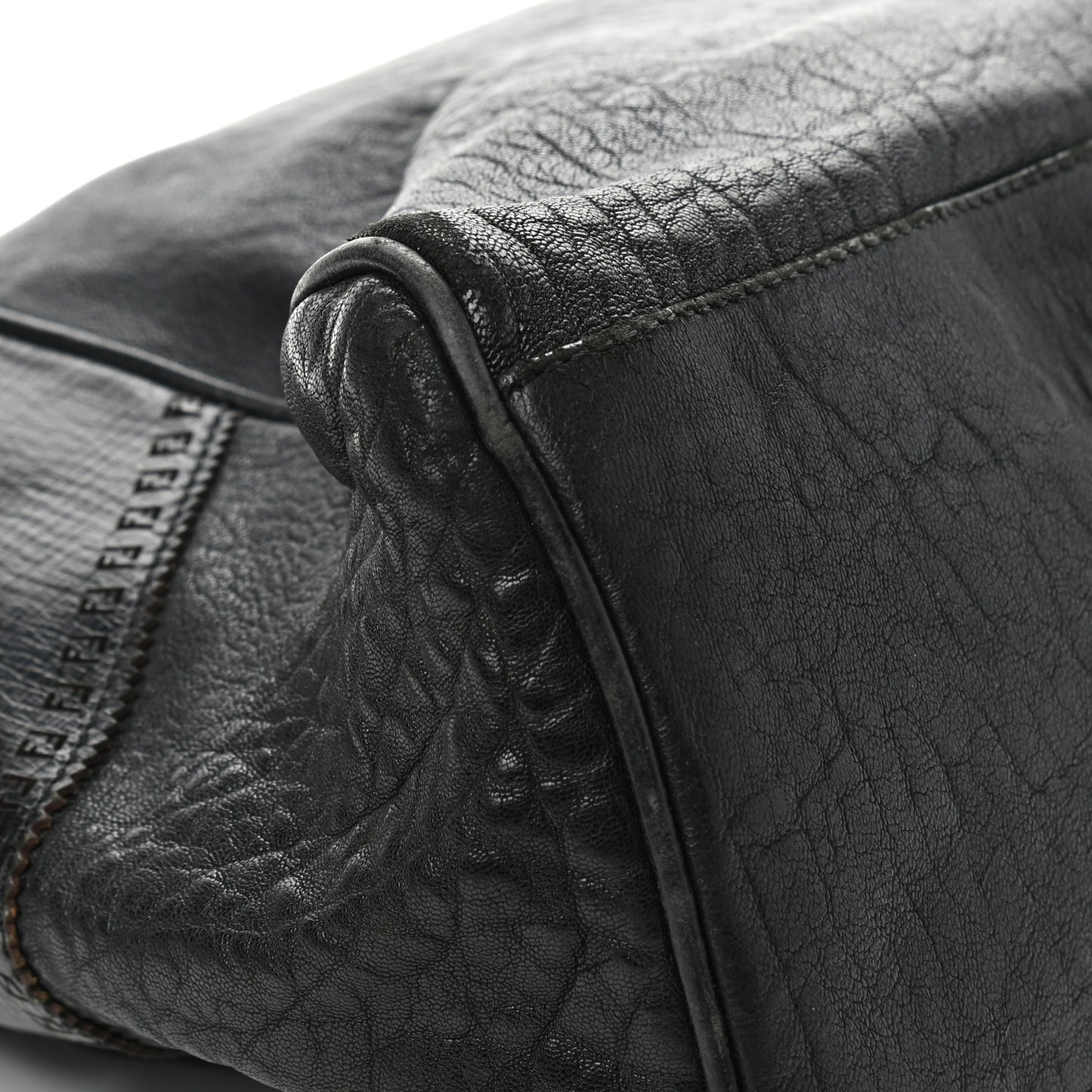 Distressed Lambskin Large Bag De Jour Tote Black