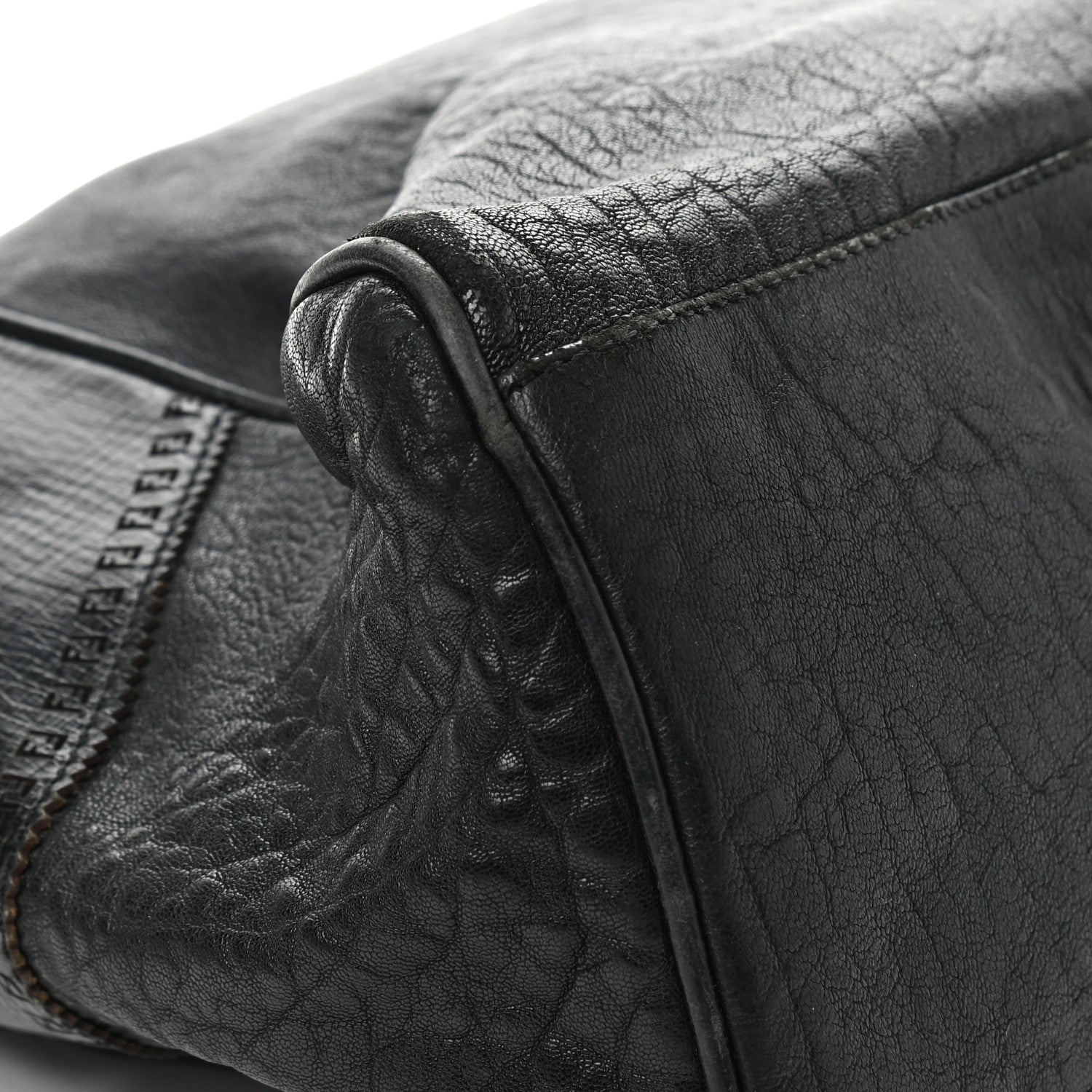 Fendi Distressed Lambskin Large Bag De Jour Tote Black 12 of 13