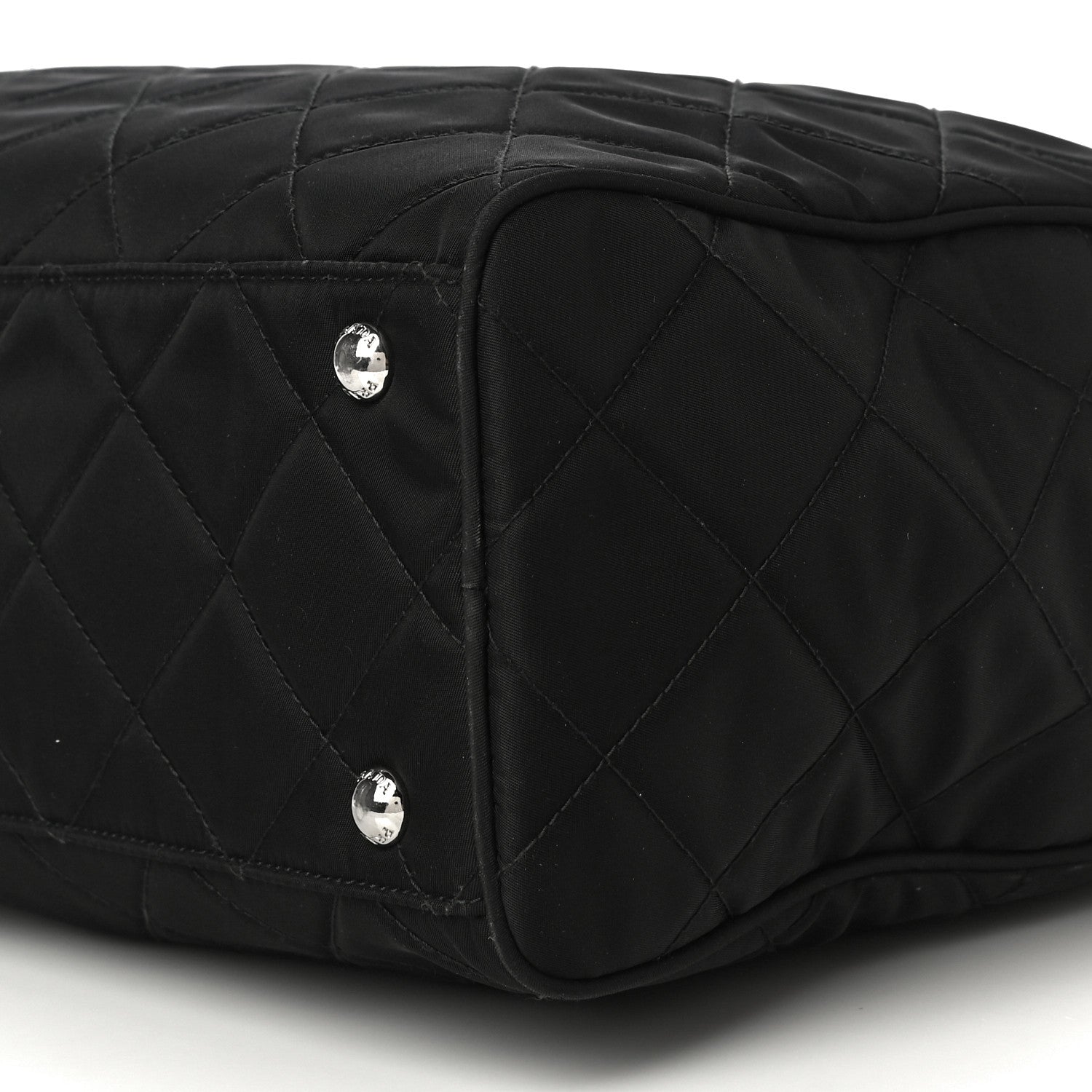 Prada Nylon Tessuto Impuntu Quilted Shoulder Bag Black 11 of 11