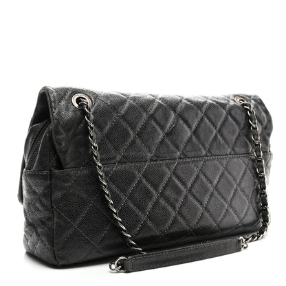 Chanel Iridescent Caviar Quilted Jumbo Easy Flap Grey 3 of 10