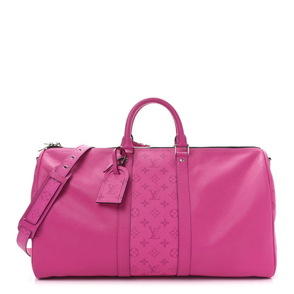 Louis Vuitton Taigarama Keepall Bandouliere 50 Fuchsia 1 of 8