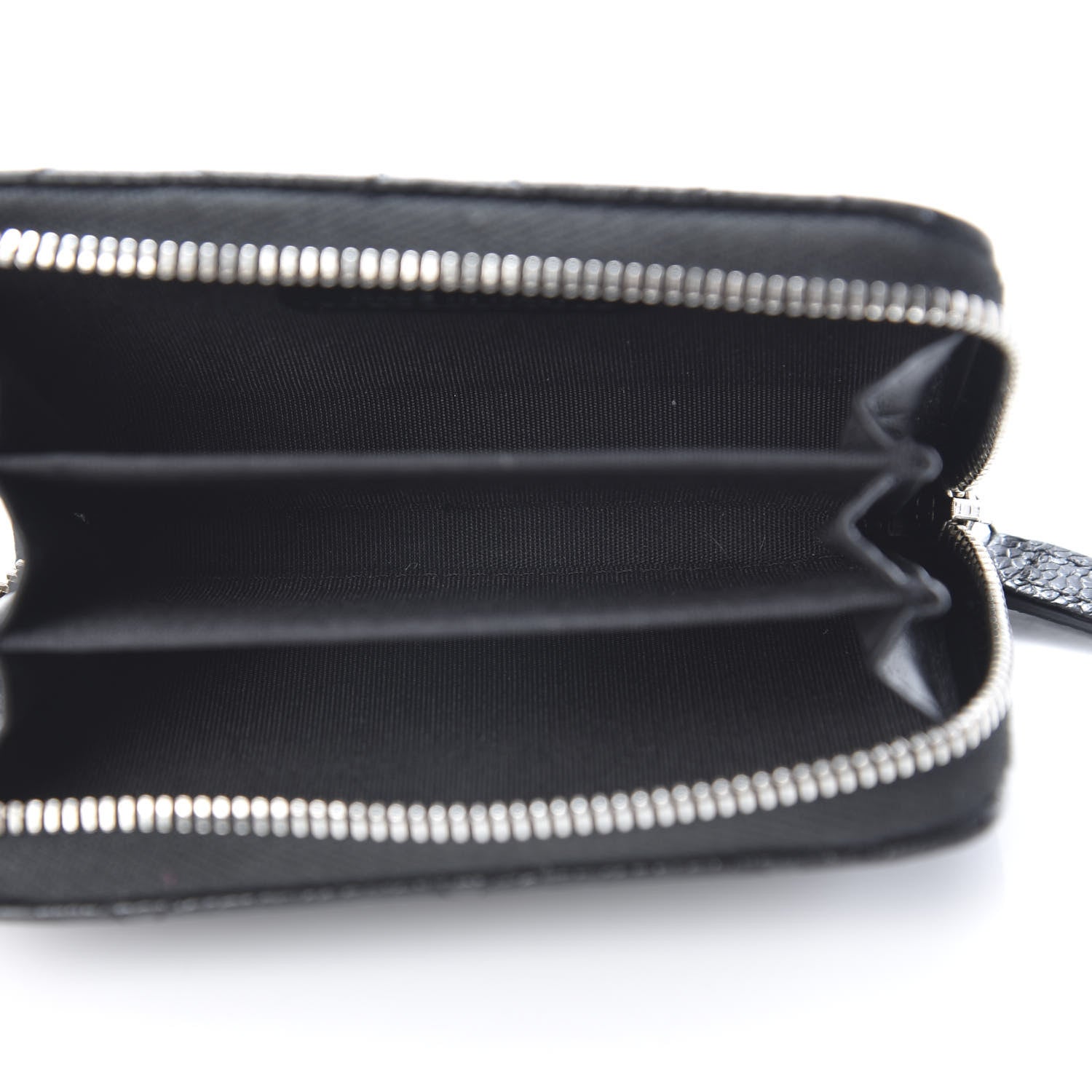 Chanel Caviar Quilted Incognito Zip Coin Purse Black 5 of 8