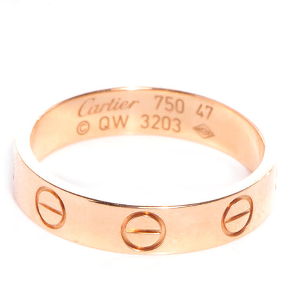 Cartier 18K Pink Gold 3.5mm LOVE Wedding Band Ring 47 4 1 of 4