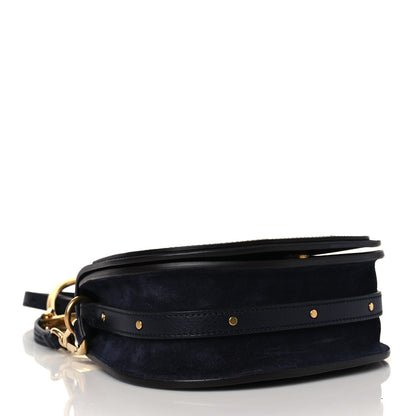 Chloe Calfskin Suede Small Constellation Studs Nile Bracelet Bag Full Blue 4 of 11