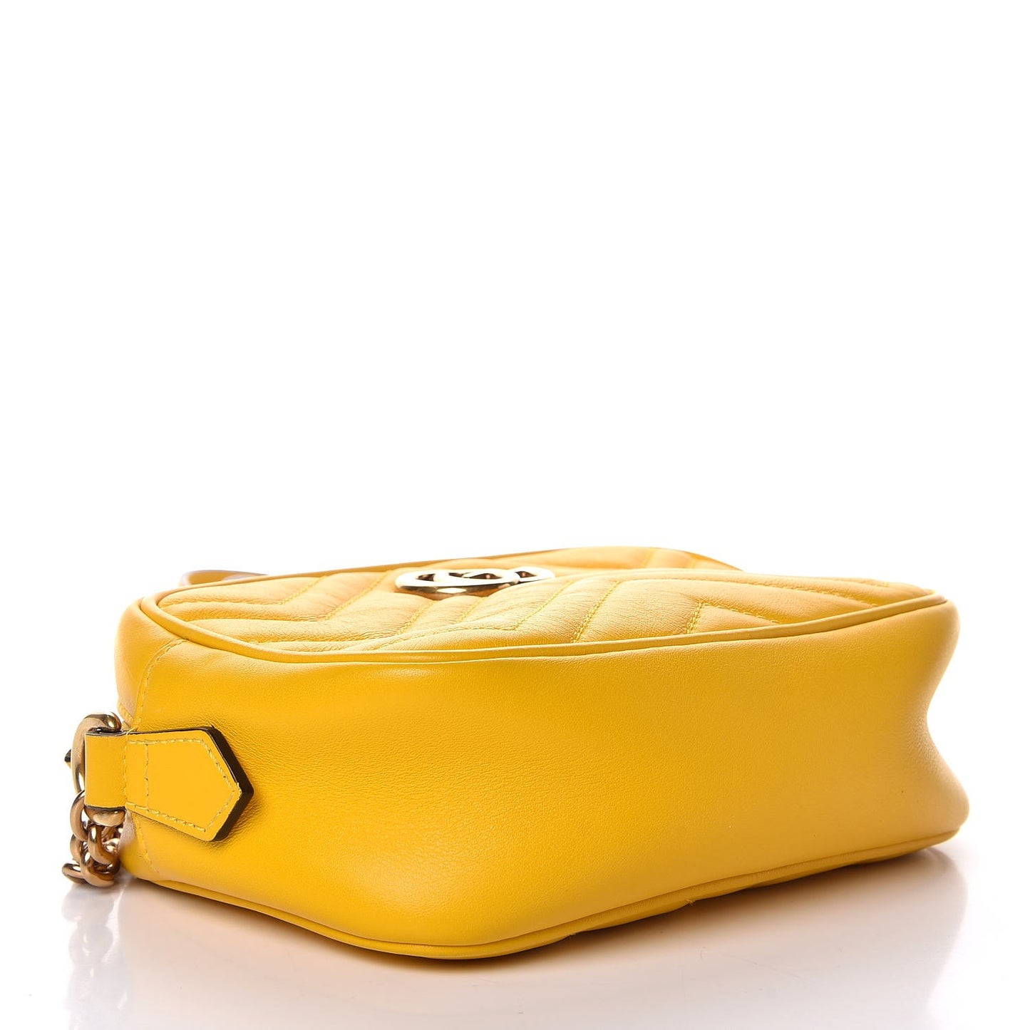 Calfskin Matelasse Mini GG Marmont Chain Shoulder Bag Stone Topaz