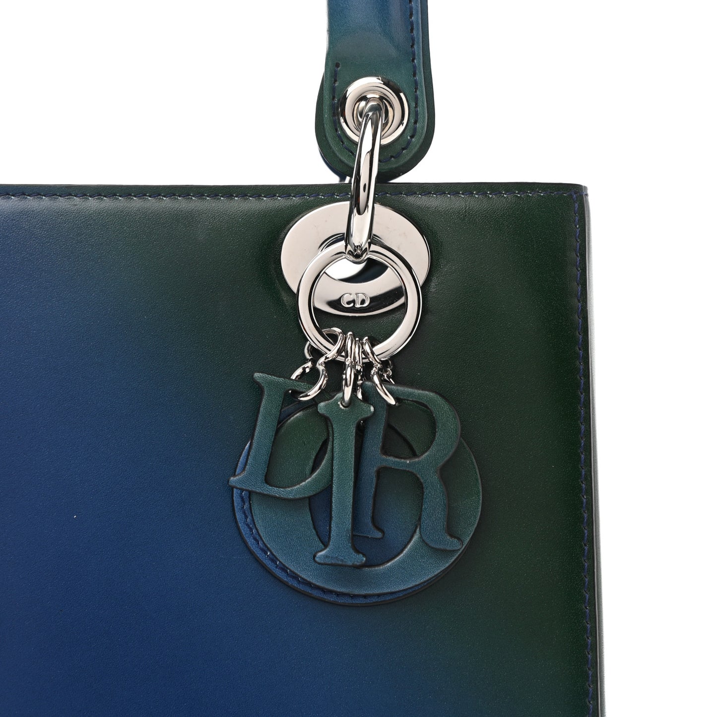 Box Calfskin Gradient Medium Lady Dior Purple Blue Green
