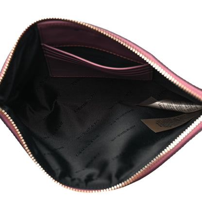 Burberry Haymarket Check Peyton Crossbody Clutch Bag Dusty Pink 5 of 9