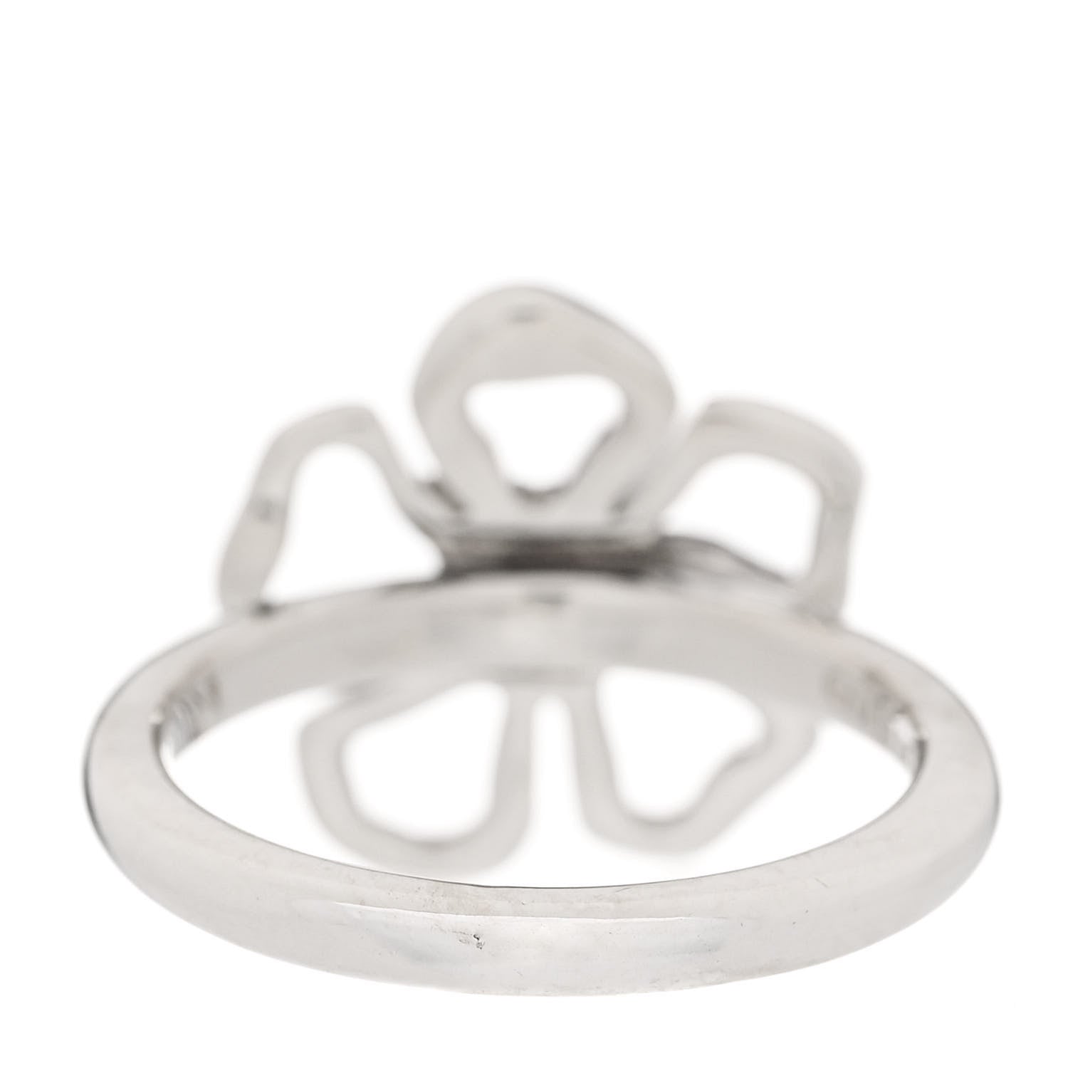 Tiffany Sterling Silver Open Flower Ring 53 6.5 4 of 8