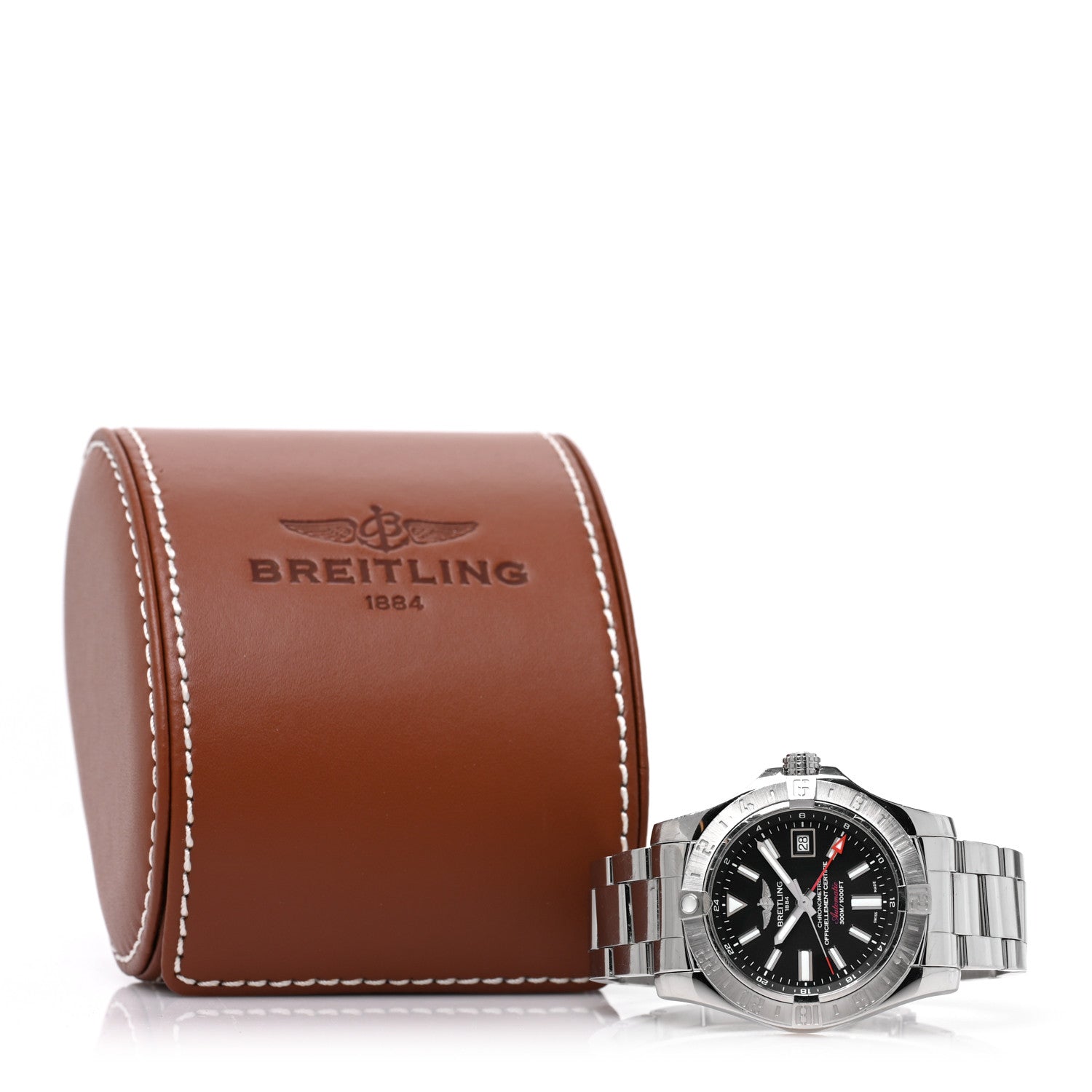 Breitling Stainless Steel 43mm Avenger II GMT Automatic Watch Black A32390 5 of 5