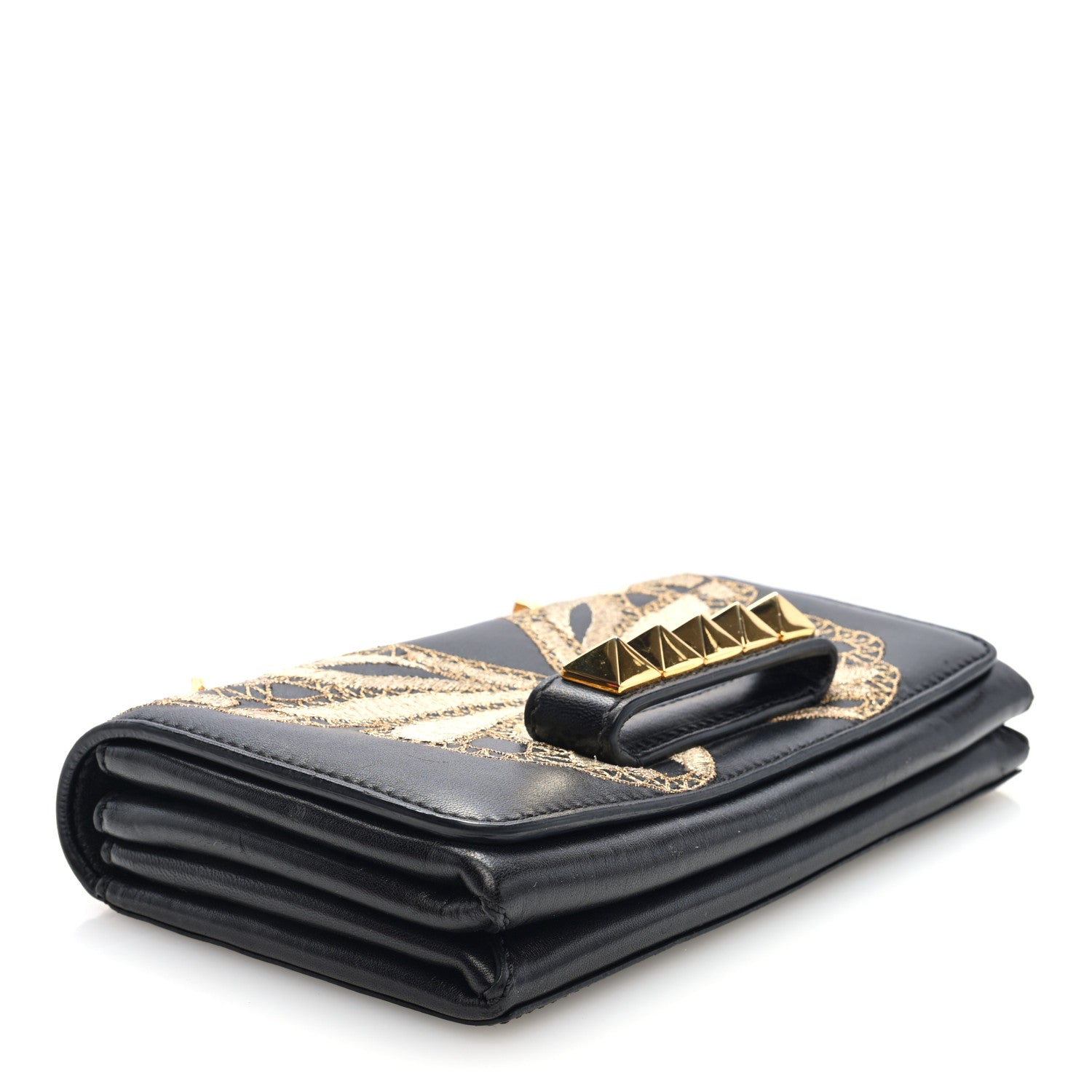 Valentino Garavani Nappa Lace Va Va Voom Butterfly Shoulder Bag Black 4 of 9
