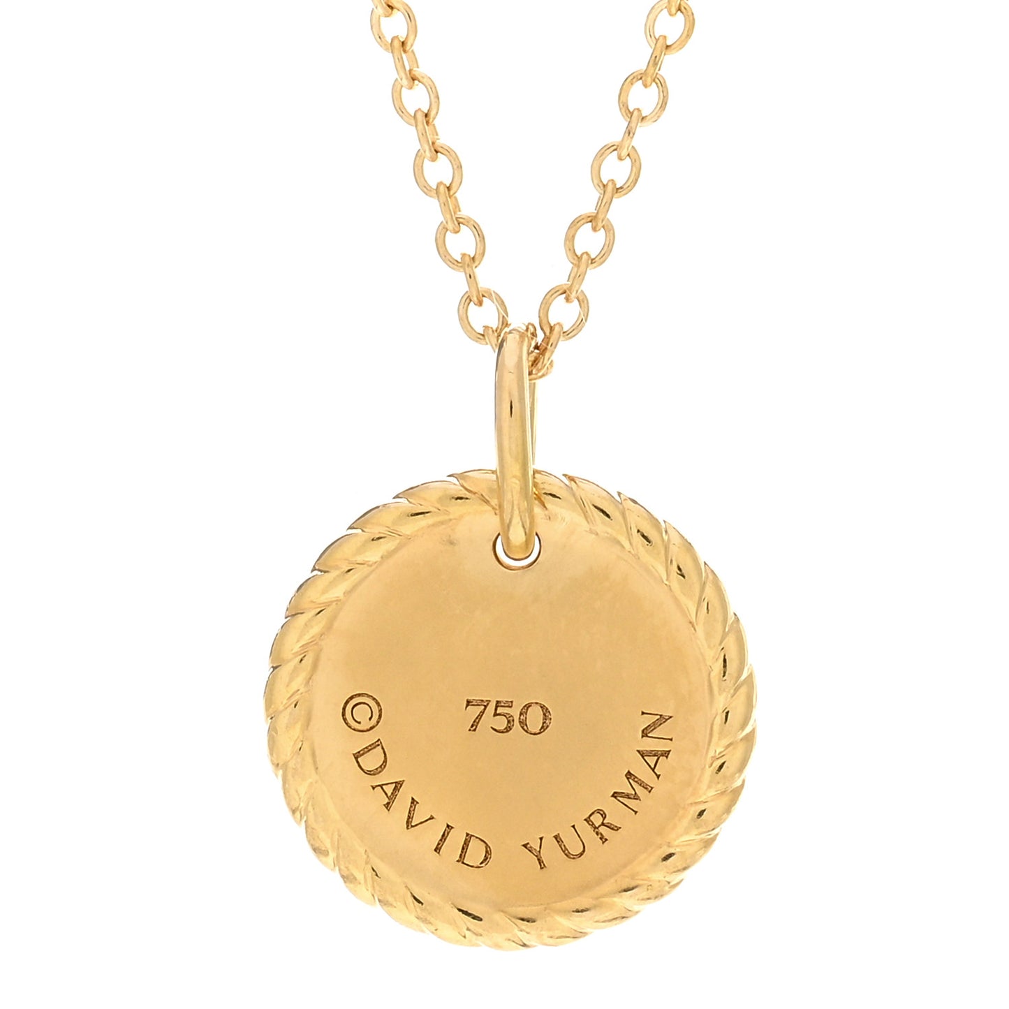 18K Yellow Gold Blue Sapphire Diamond Evil Eye Necklace