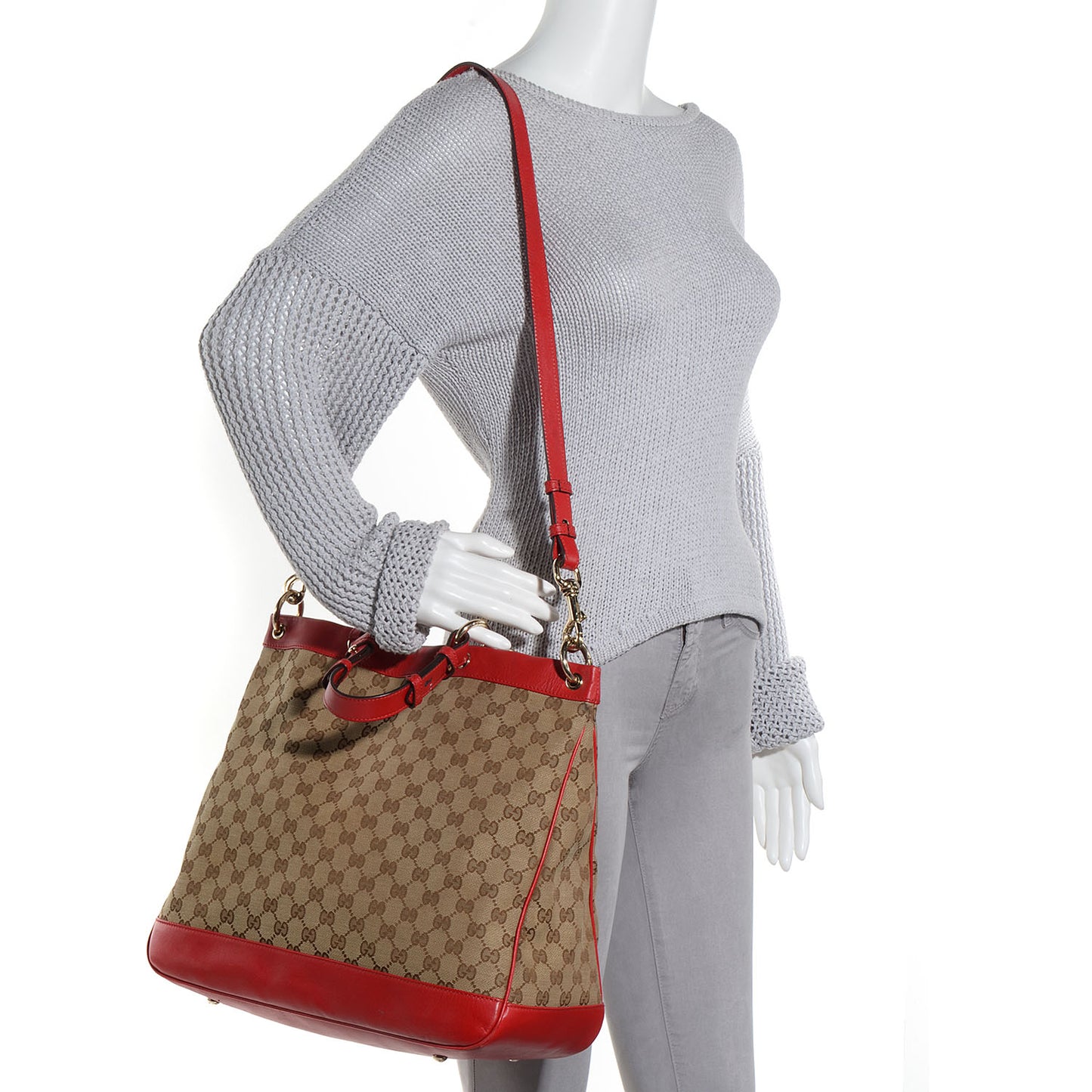 Monogram Medium Valentine Top Handle Bag Red