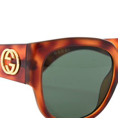 Gucci Acetate Square Frame Sunglasses GG0142SA Tortoise 5 of 9
