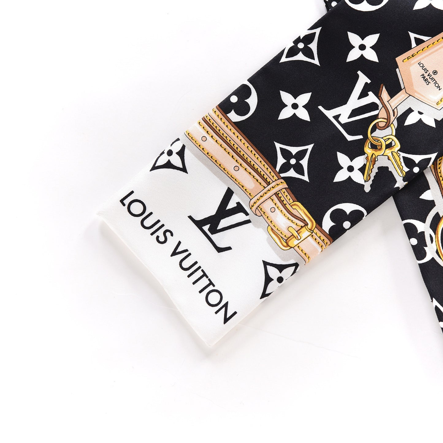 Silk Monogram Confidential Bandeau Black
