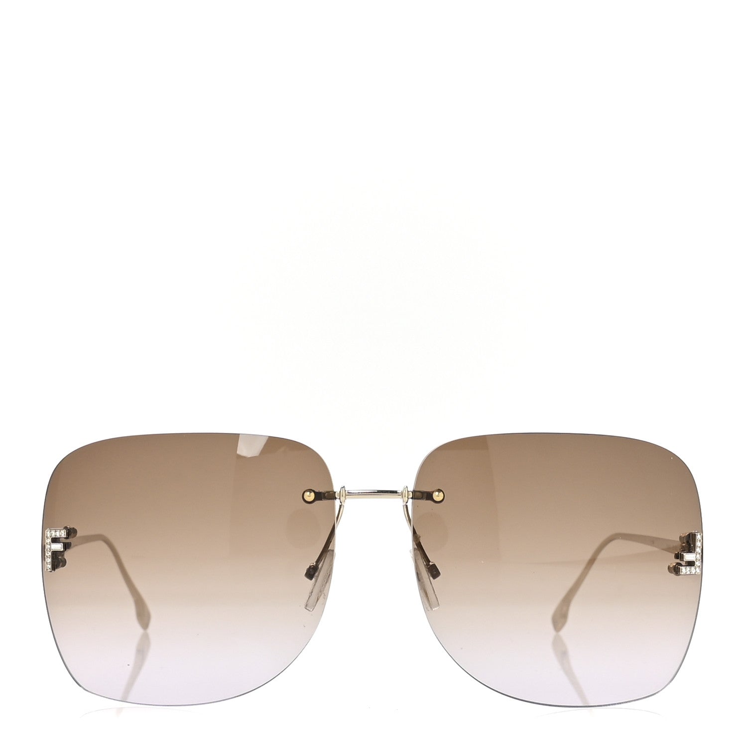 Fendi Metal Crystal Sunglasses FE4134US Gold 2 of 7