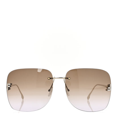 Fendi Metal Crystal Sunglasses FE4134US Gold 2 of 7