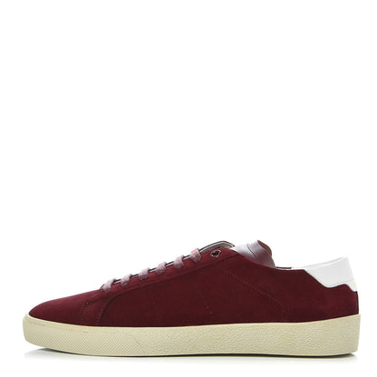 Saint Laurent Distressed Suede Mens Court Classic Sneakers 41 Red 1 of 11