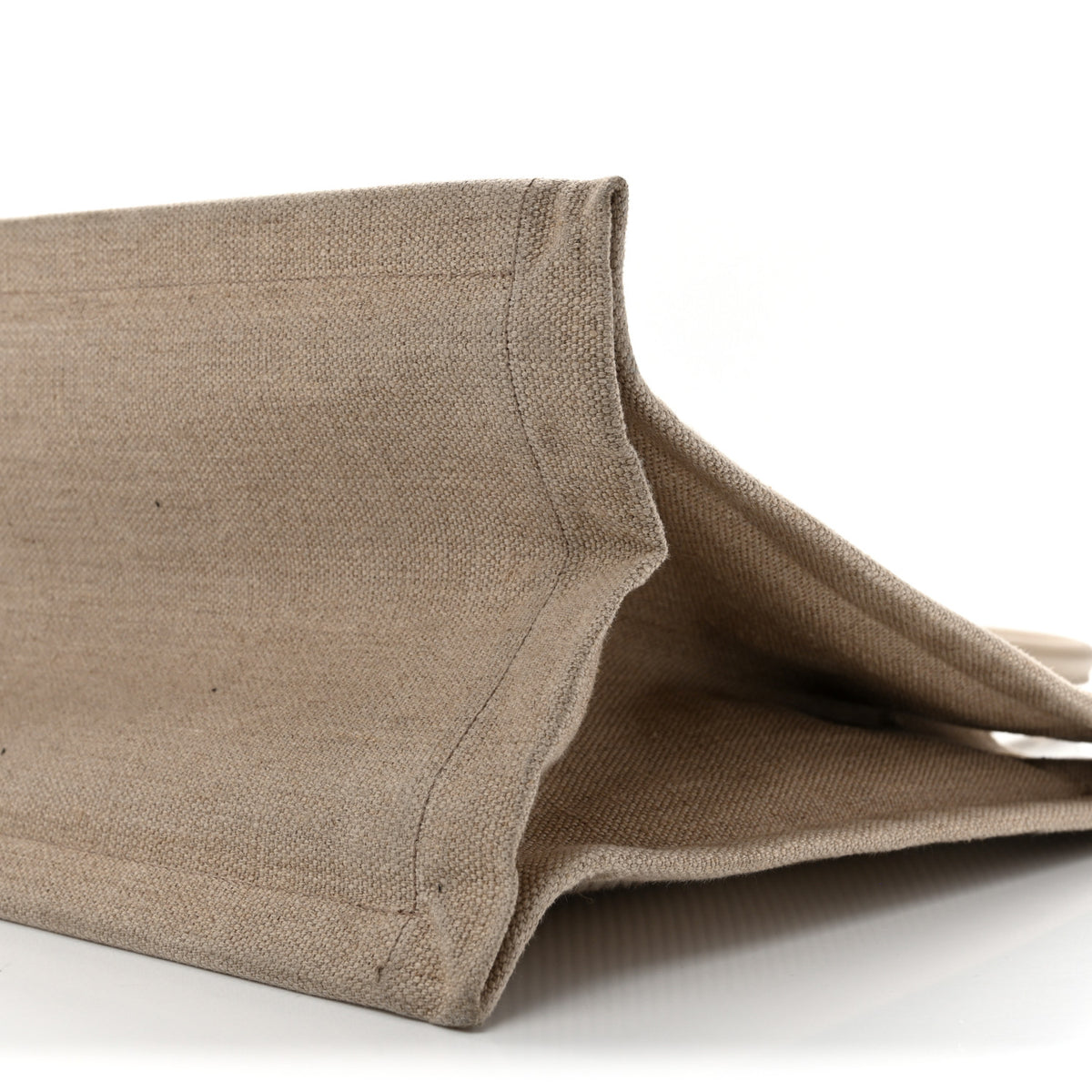 Linen Calfskin Small Rive Gauche Tote Beige Sea Salt