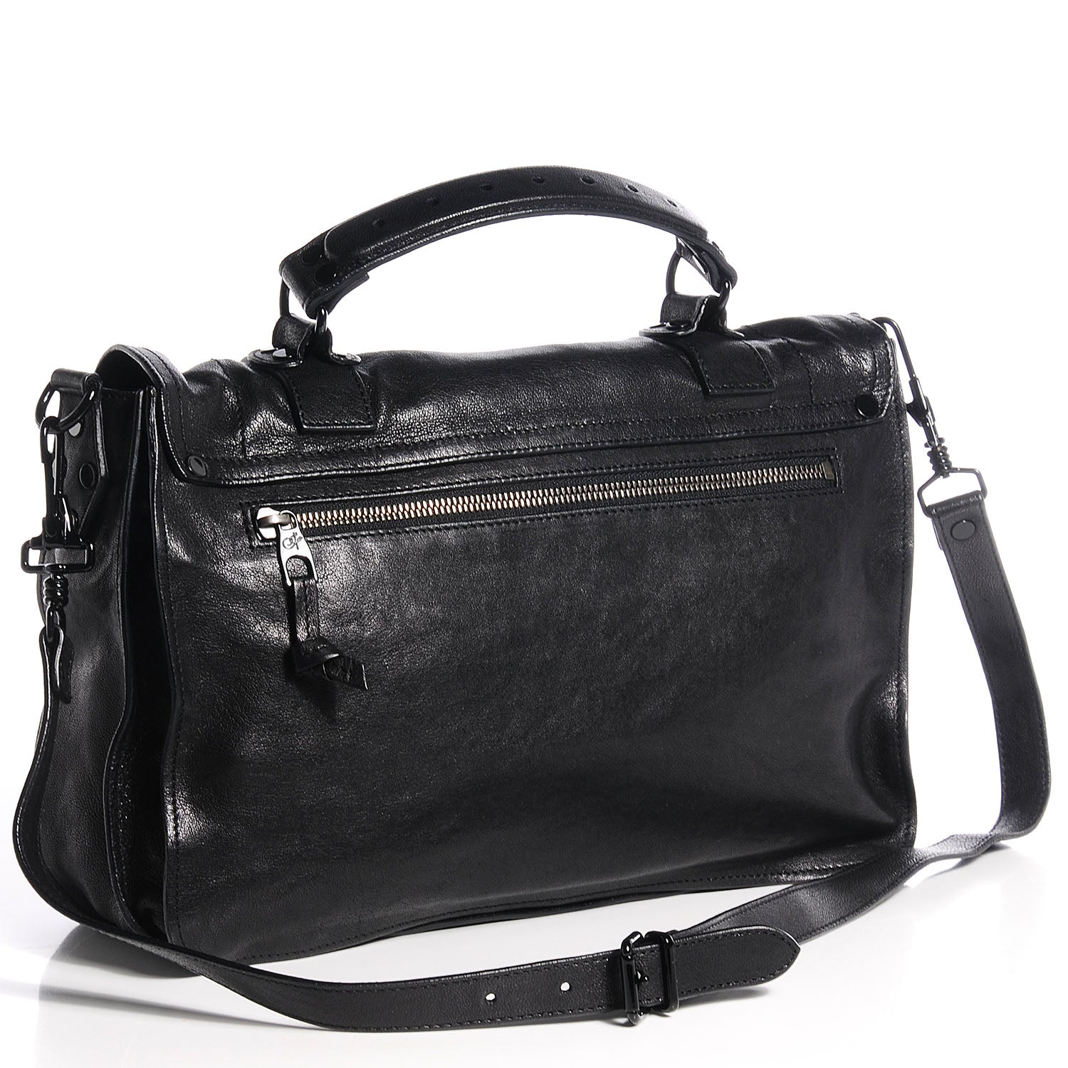 Proenza Schouler Lambskin PS1 Medium Satchel Black 5 of 12