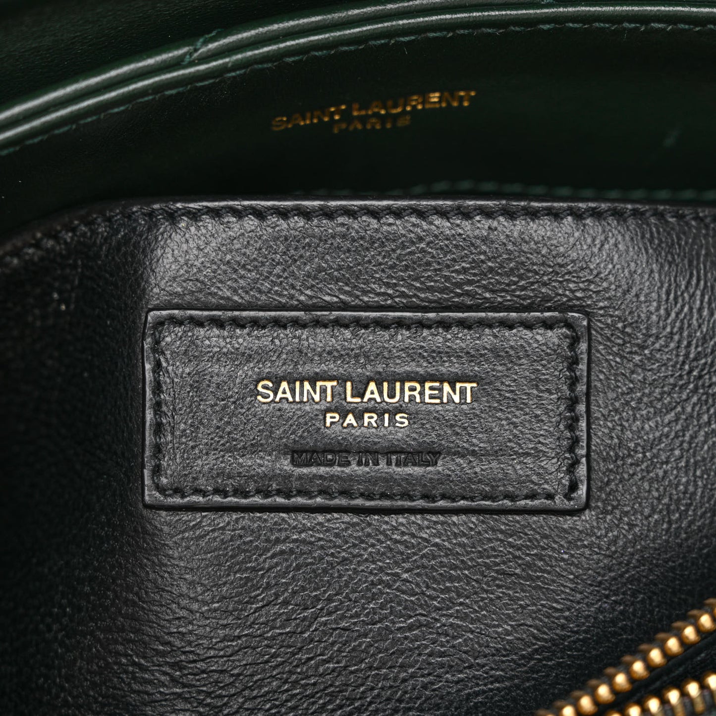Calfskin Y Quilted Monogram Small Loulou Chain Satchel Olive
