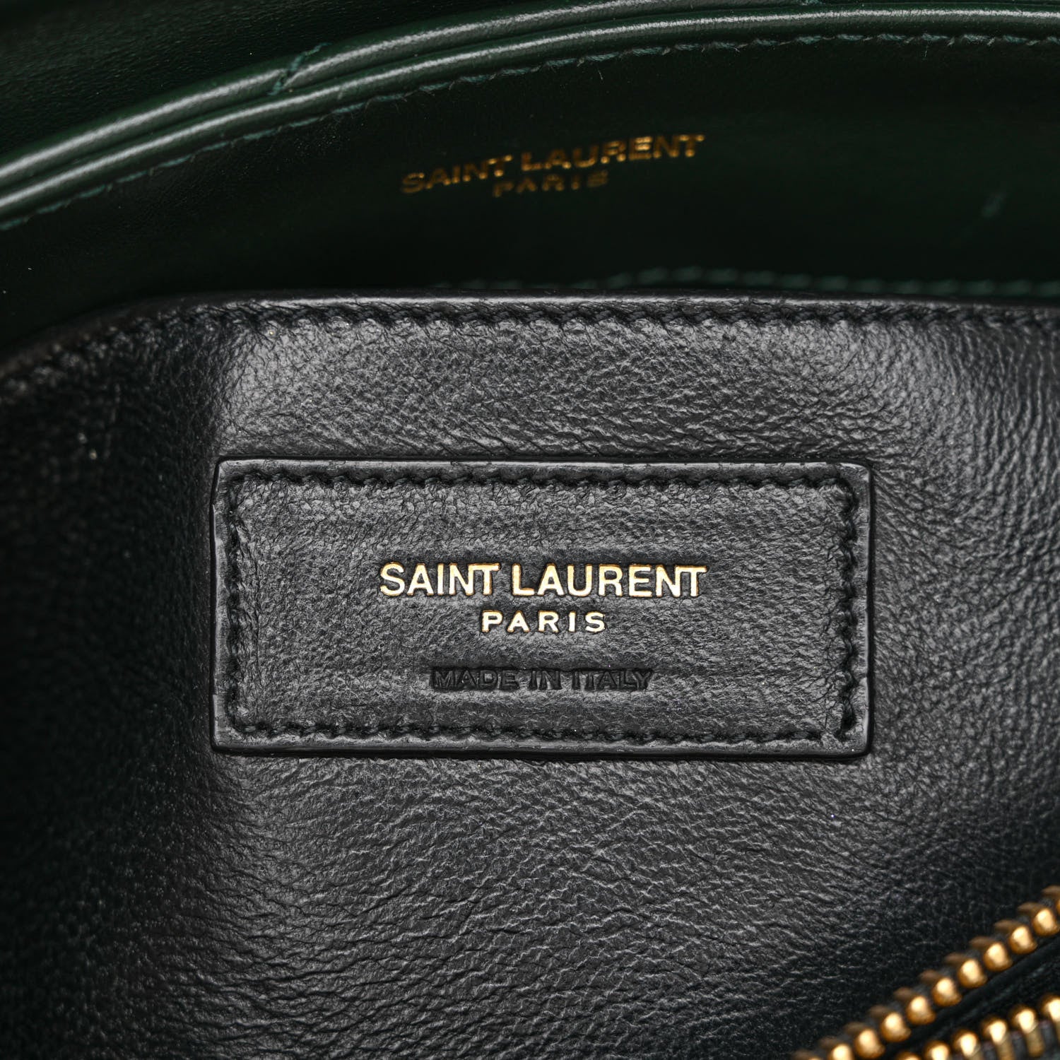 Saint Laurent Calfskin Y Quilted Monogram Small Loulou Chain Satchel Olive 6 of 11