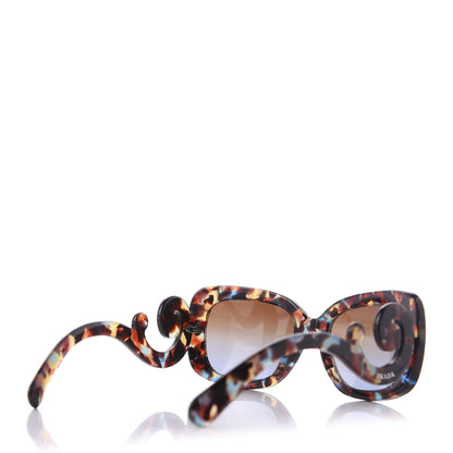 Prada Acetate Baroque Sunglasses SPR 27O Blue Tortoise 4 of 8