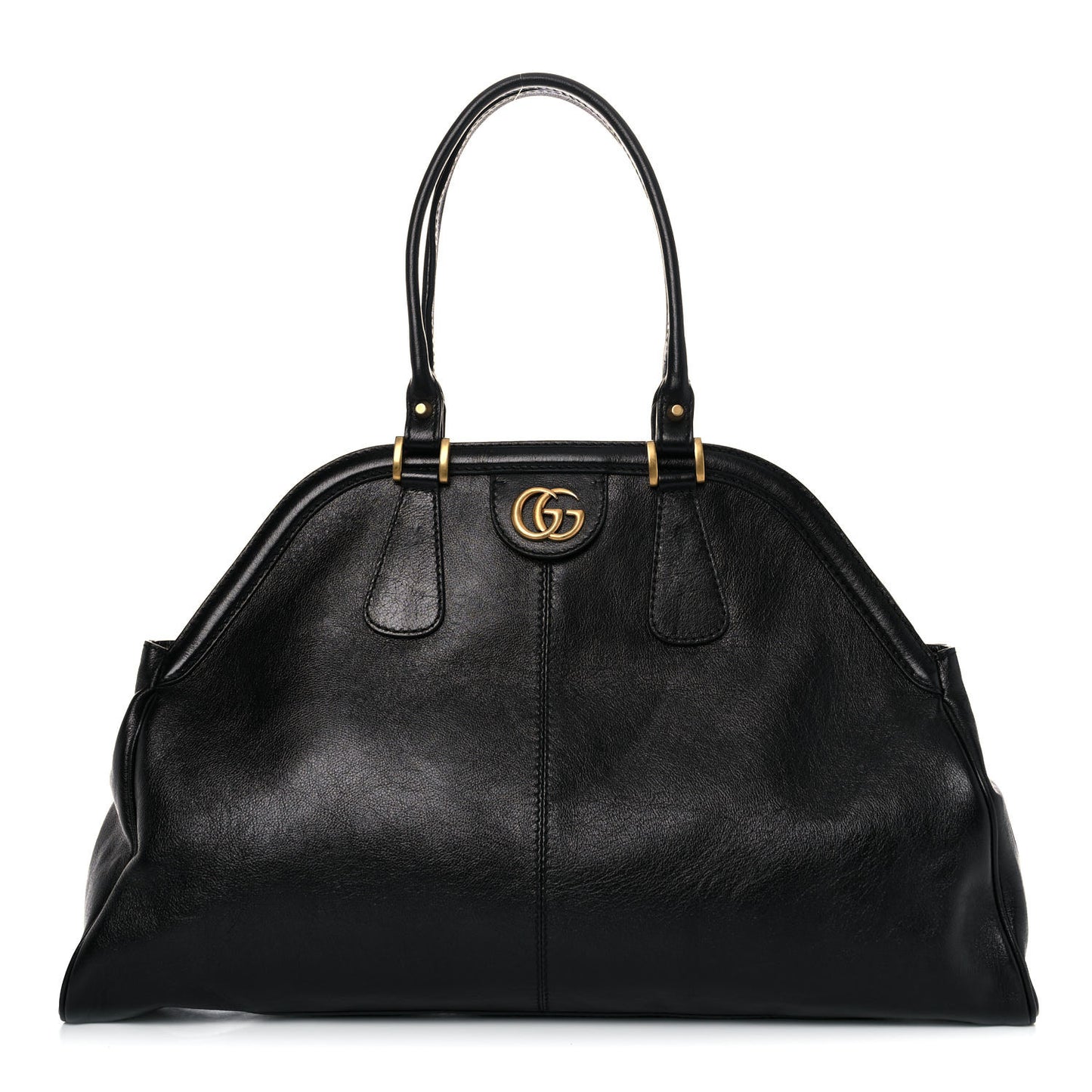 Calfskin Large Re(Belle) Top Handle Bag Black