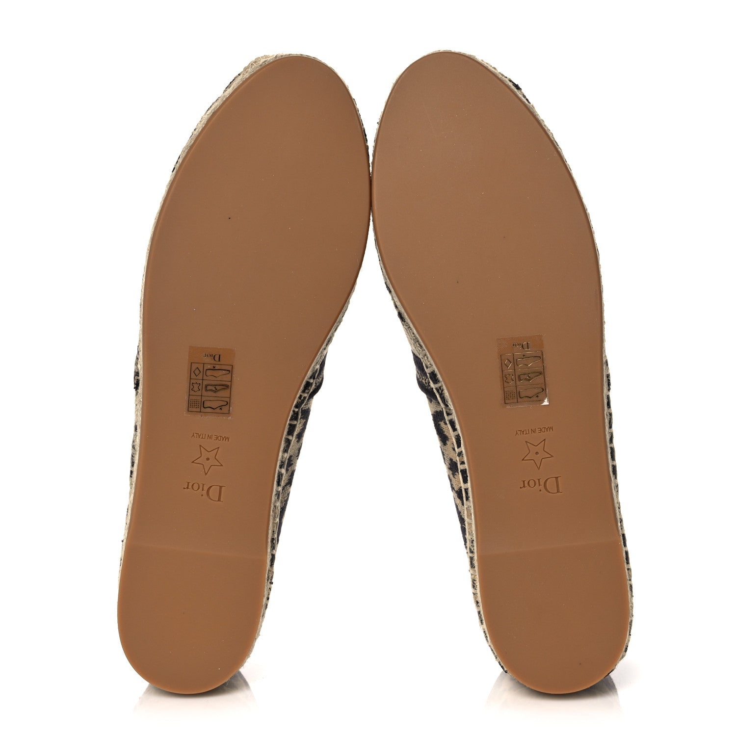 Christian Dior Cotton Embroidered Leopard Print Granville Espadrille 41 Natural 5 of 9