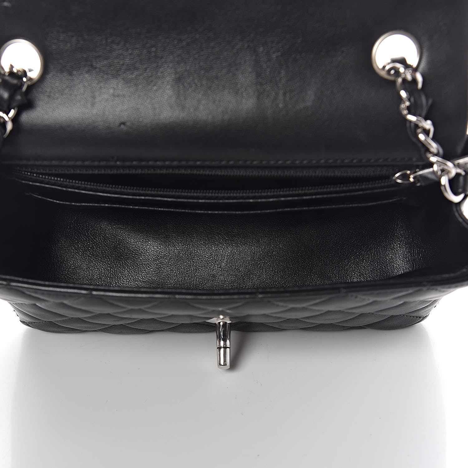 Chanel Lambskin Quilted Mini Rectangular Flap Black 7 of 12