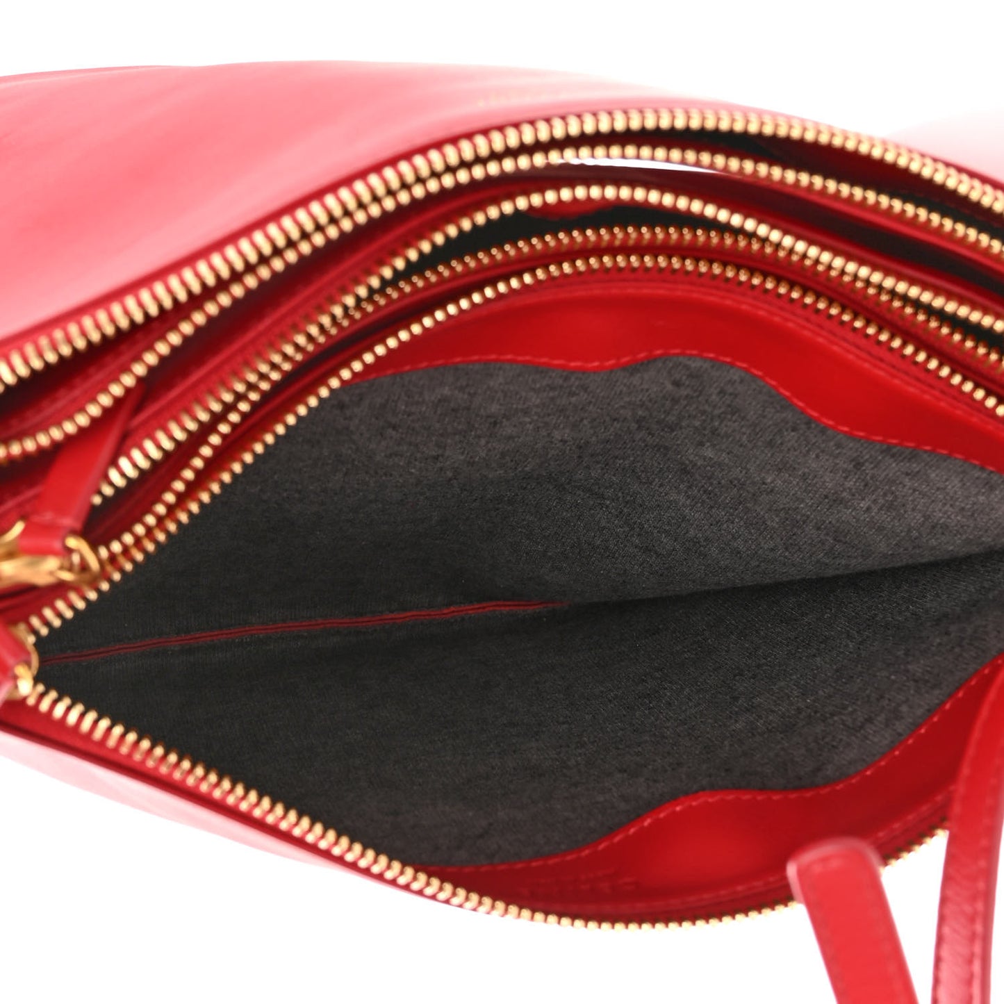 Lambskin Small Trio Crossbody Bag Red