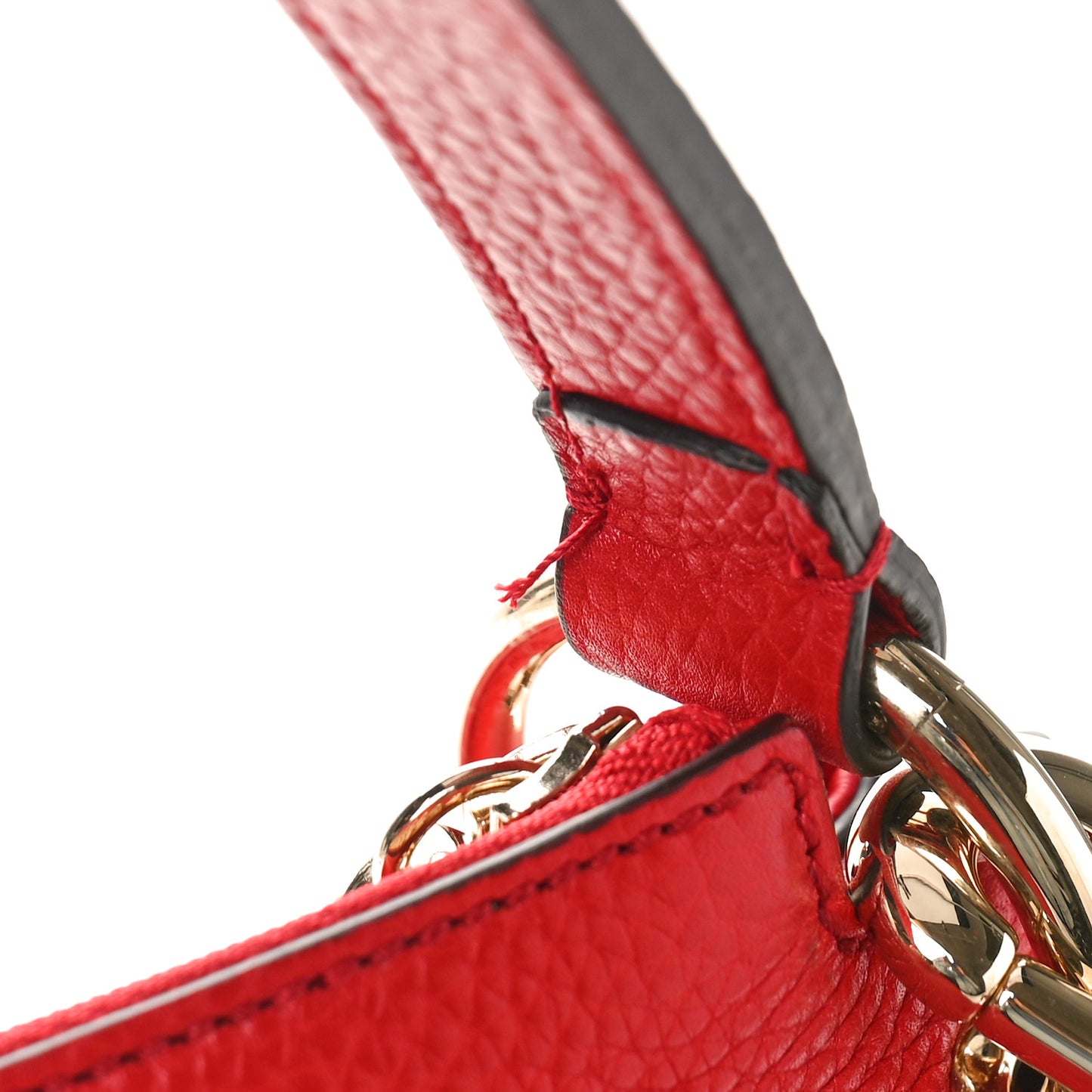 Pebbled Calfskin Large Soho Hobo Tabasco Red