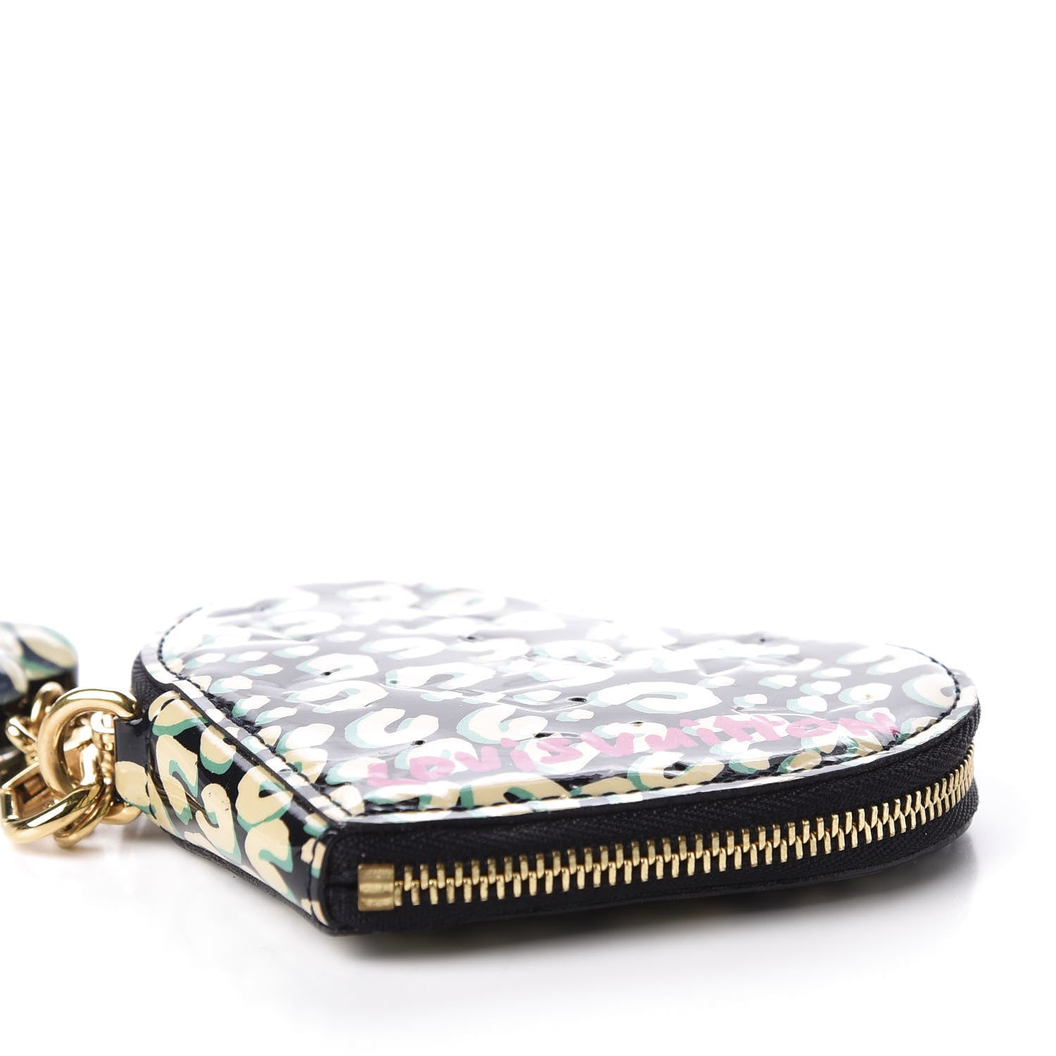 Louis Vuitton Vernis Leopard Coeur Heart Coin Purse Blue Infini 6 of 7