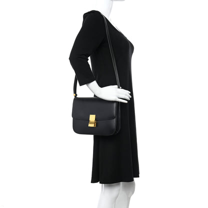Celine Box Calfskin Medium Classic Box Flap Bag Black 3 of 13