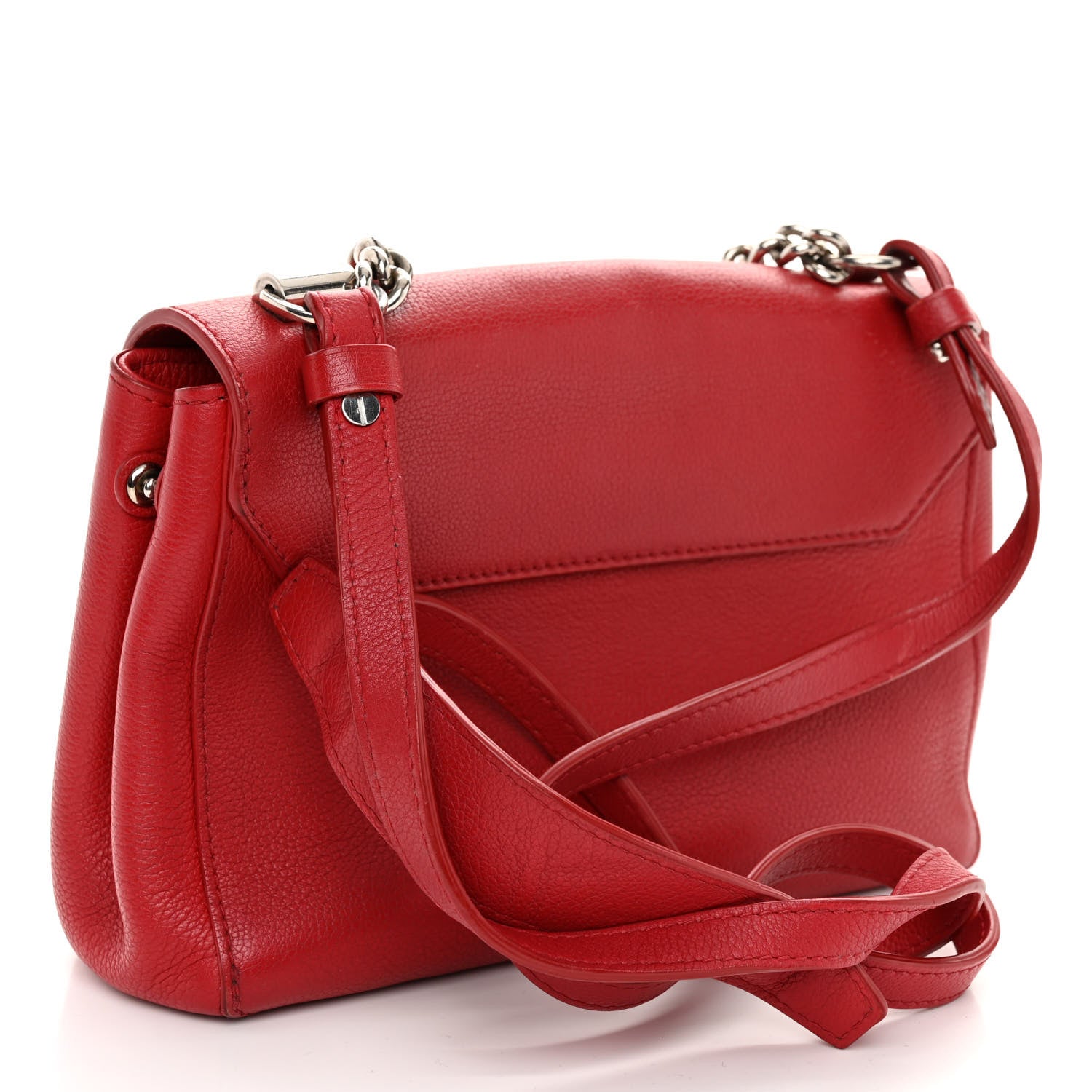 Louis Vuitton Calfskin Lockme II Chain Bag BB Rubis 3 of 10