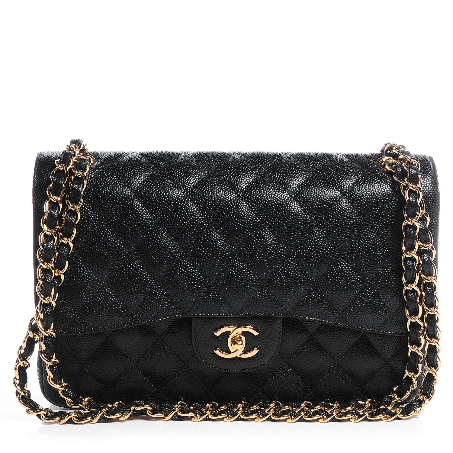 Chanel Caviar Quilted Jumbo Double Flap Black 1 of 9