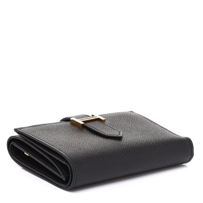 Hermes Epsom Tri-Fold Compact Bearn Wallet Black 4 of 9