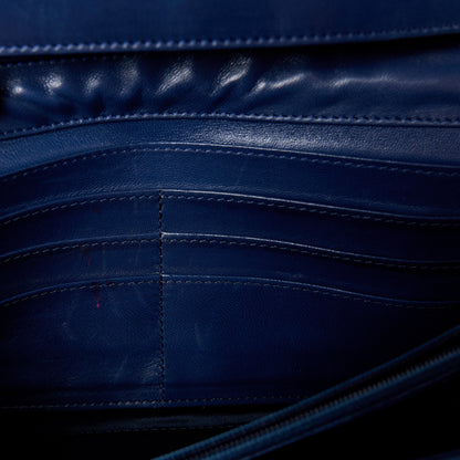 Chanel Lambskin Quilted Chain Clutch Flap Navy 12 of 14