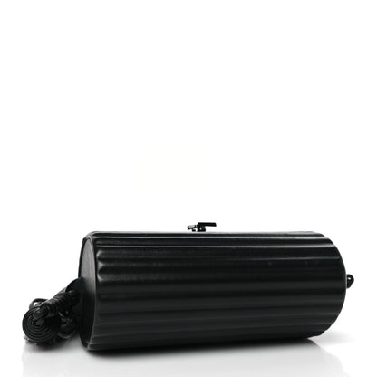 Saint Laurent Ribbed Plexiglass Lambskin Fringe Monogram Opium Box Bag Black 4 of 8