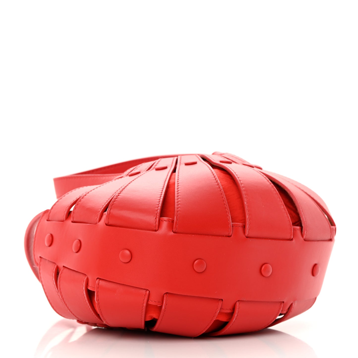 French Calfskin Small Shell Bag Chili Tomato