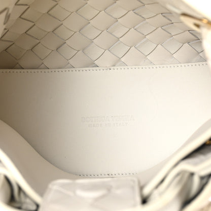 Bottega Veneta Nappa Intrecciato Small Andiamo Shoulder Bag White 5 of 9