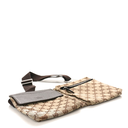 Gucci GG Monogram Double Pocket Belt Bag Dark Brown 4 of 8
