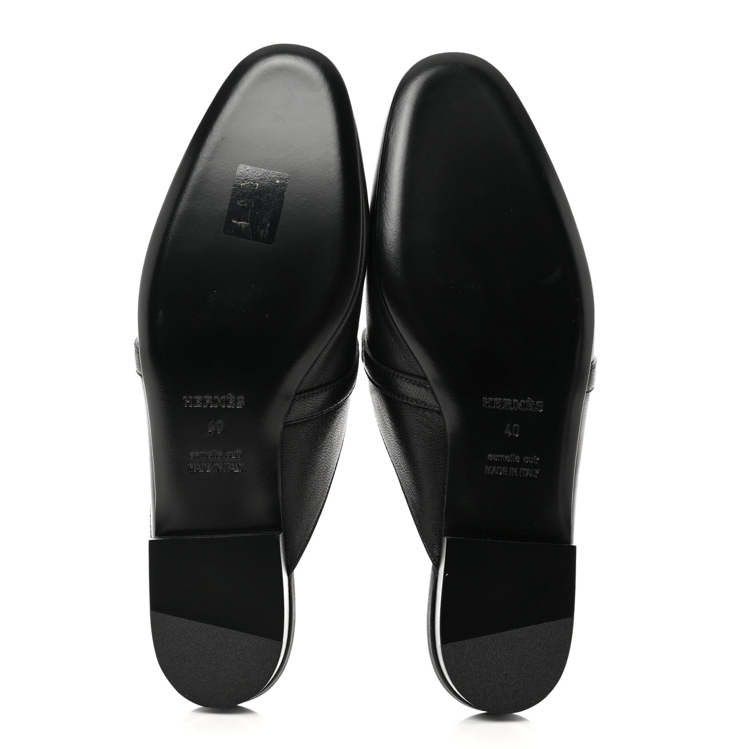 Hermes Goatskin Oz Mules 40 Black 5 of 9