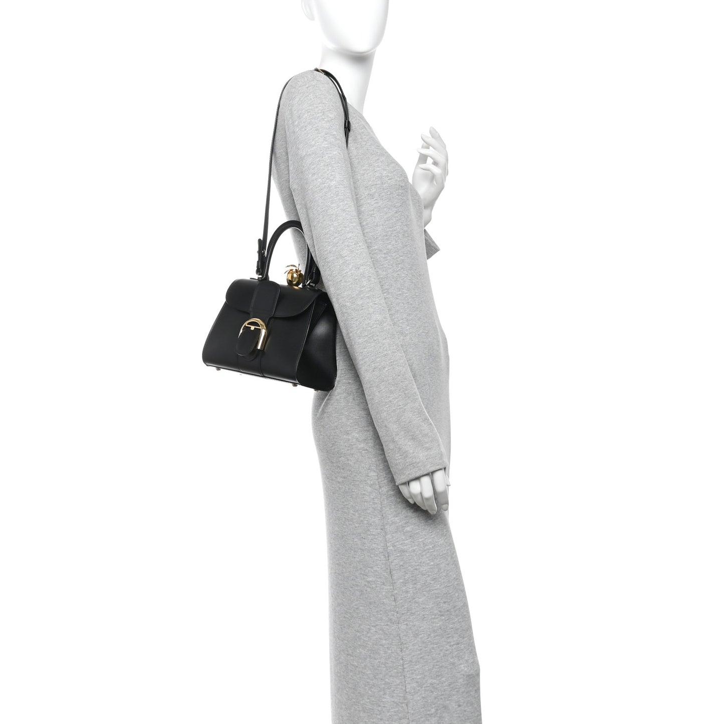 Box Calfskin Apple In The Sky Mini Brillant Satchel Black