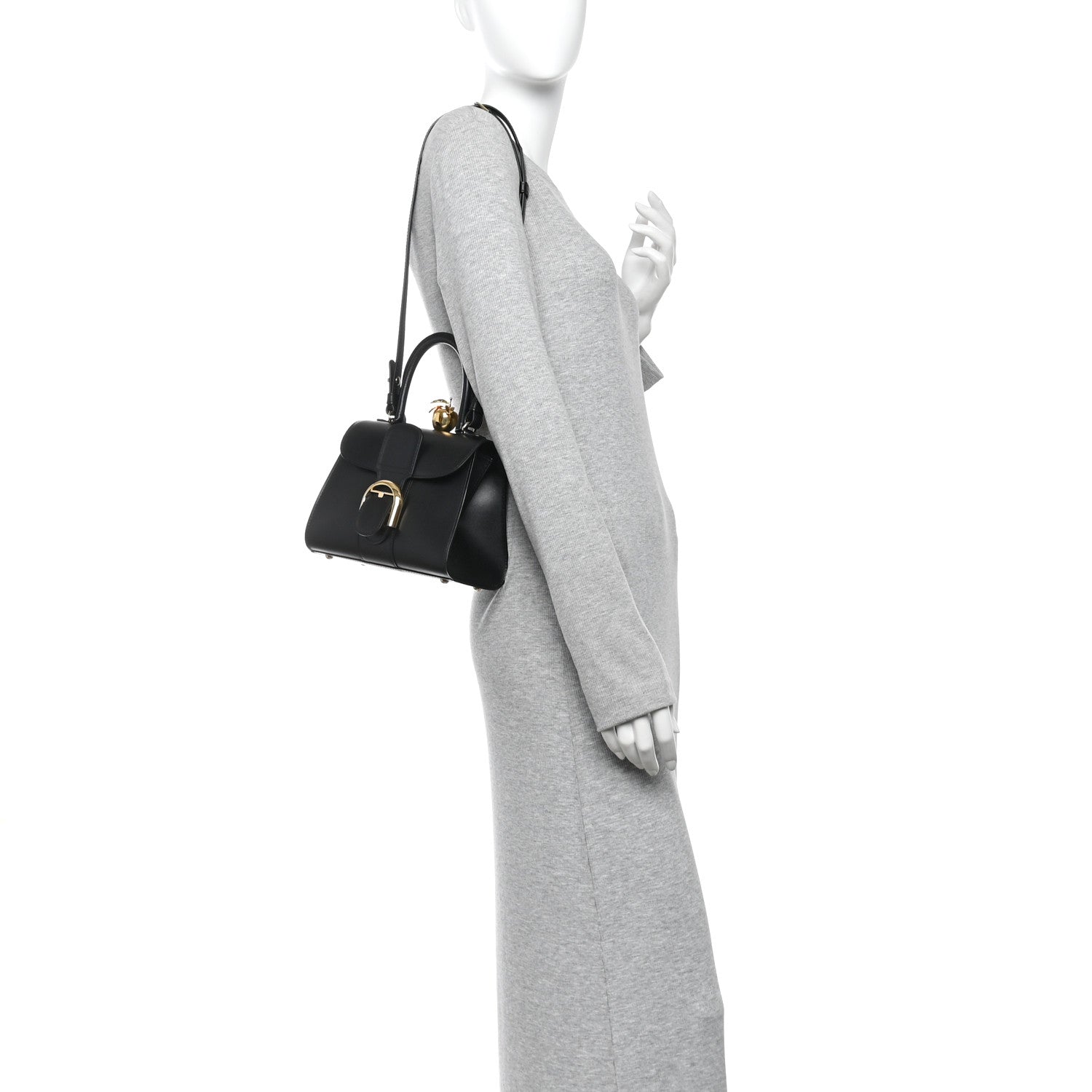 Delvaux Box Calfskin Apple In The Sky Mini Brillant Satchel Black 2 of 11