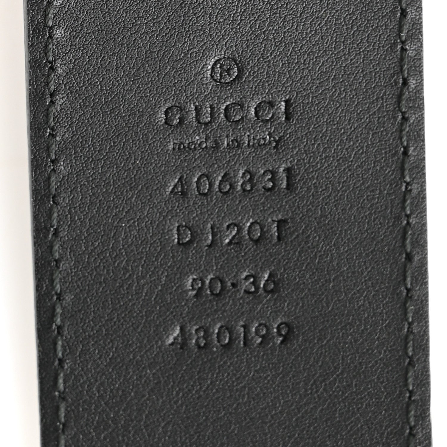 Gucci Textured Calfskin Double G 40mm Belt 90 36 Black 3 of 8