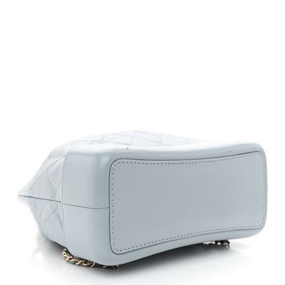 Chanel Aged Calfskin Quilted Small Gabrielle Backpack Light Blue 3 of 9