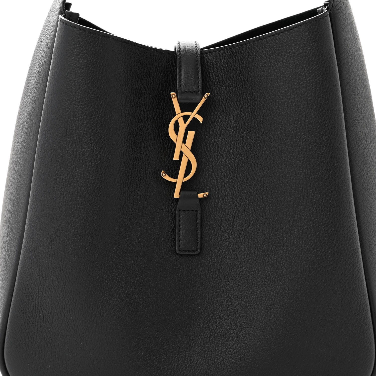 Saint Laurent Smooth Calfskin Small Le 5 A 7 Soft Hobo Black 8 of 11
