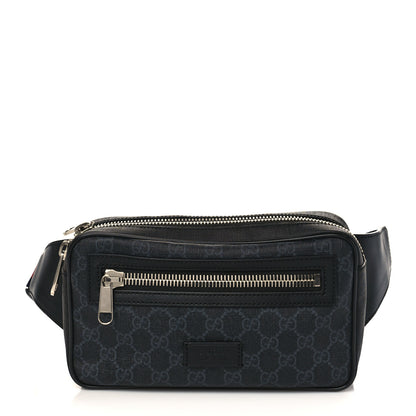 Gucci Soft GG Supreme Monogram Web Belt Bag Black Grey 1 of 7