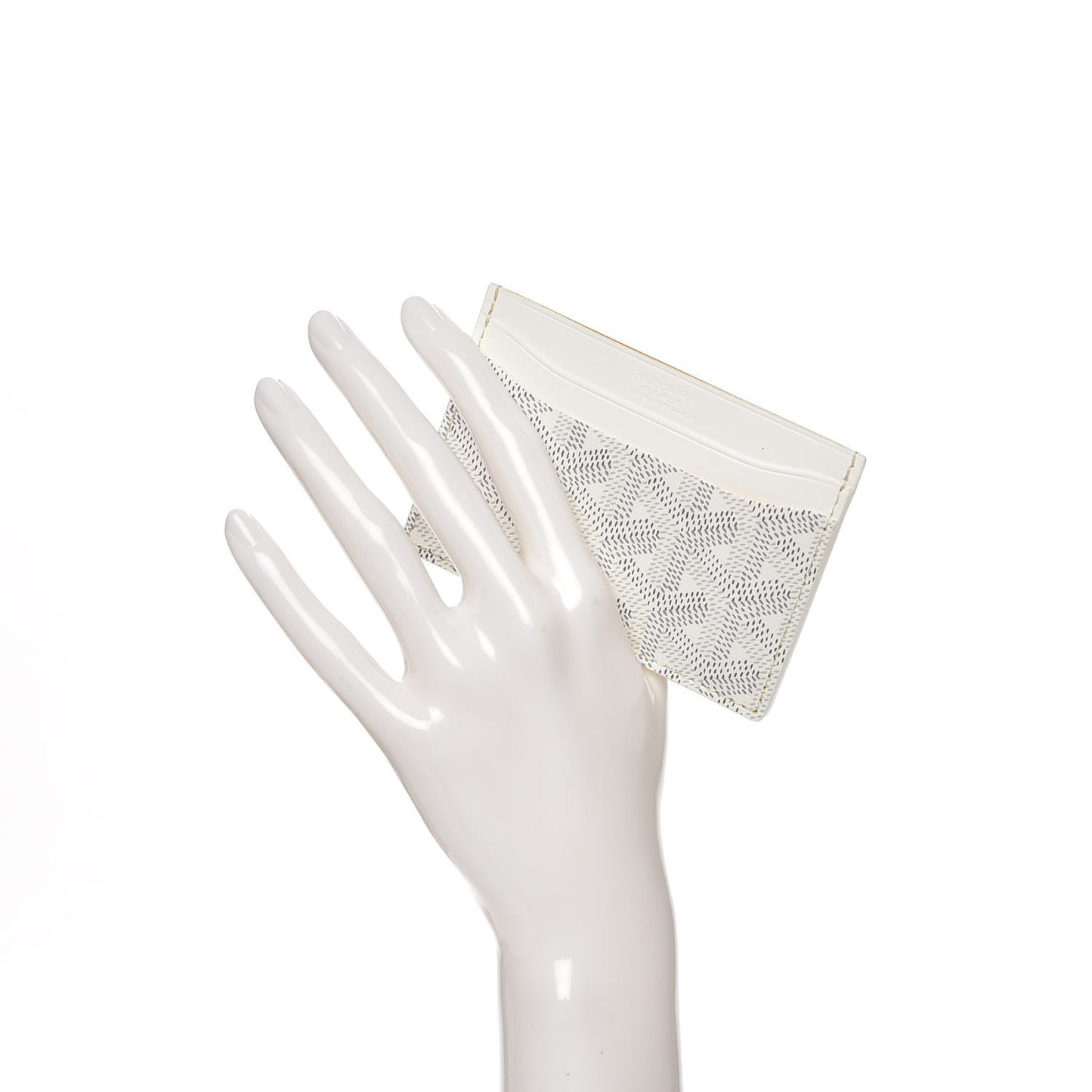 Goyardine Saint Sulpice Card Holder White